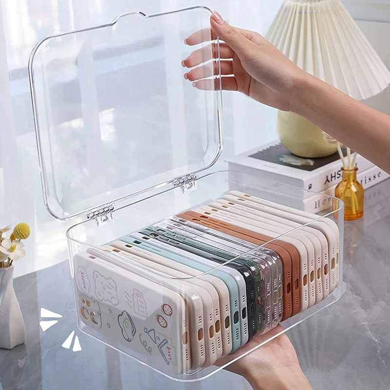 Face Mask Storage Box - Cesta de almacenamiento de acrílico para