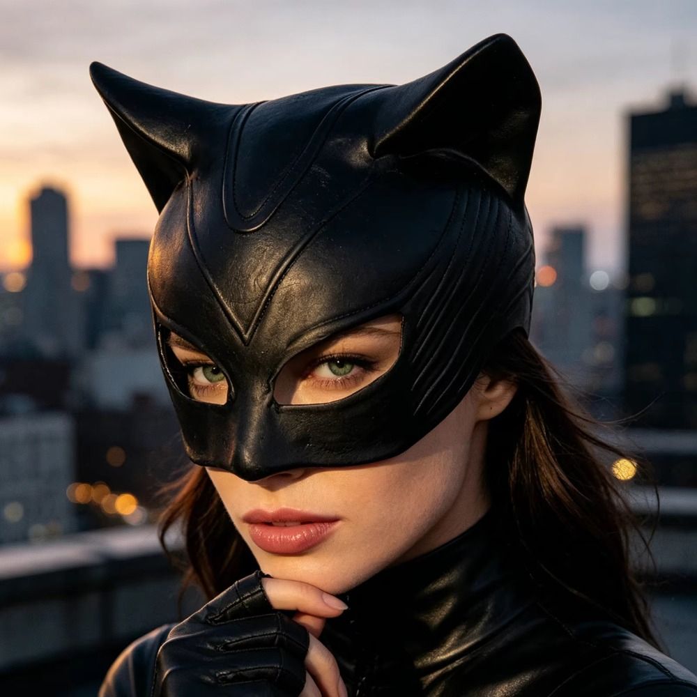 Respirator Half Face - Máscara de gato negra creativa para