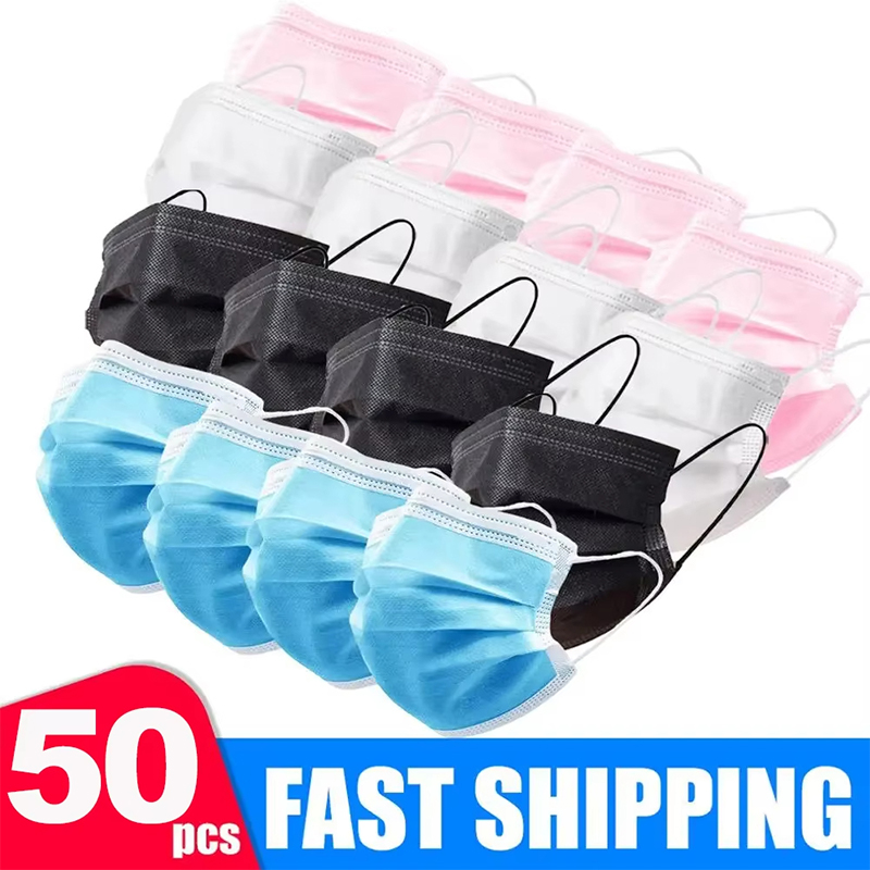 Disposable Mask Blue - 50 Uds. Mascarilla Unisex de 3