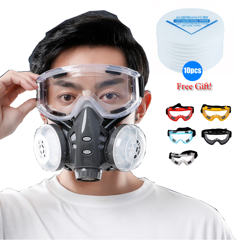 Kn95 Respirator Mask - Máscara antipolvo de media cara, gafas