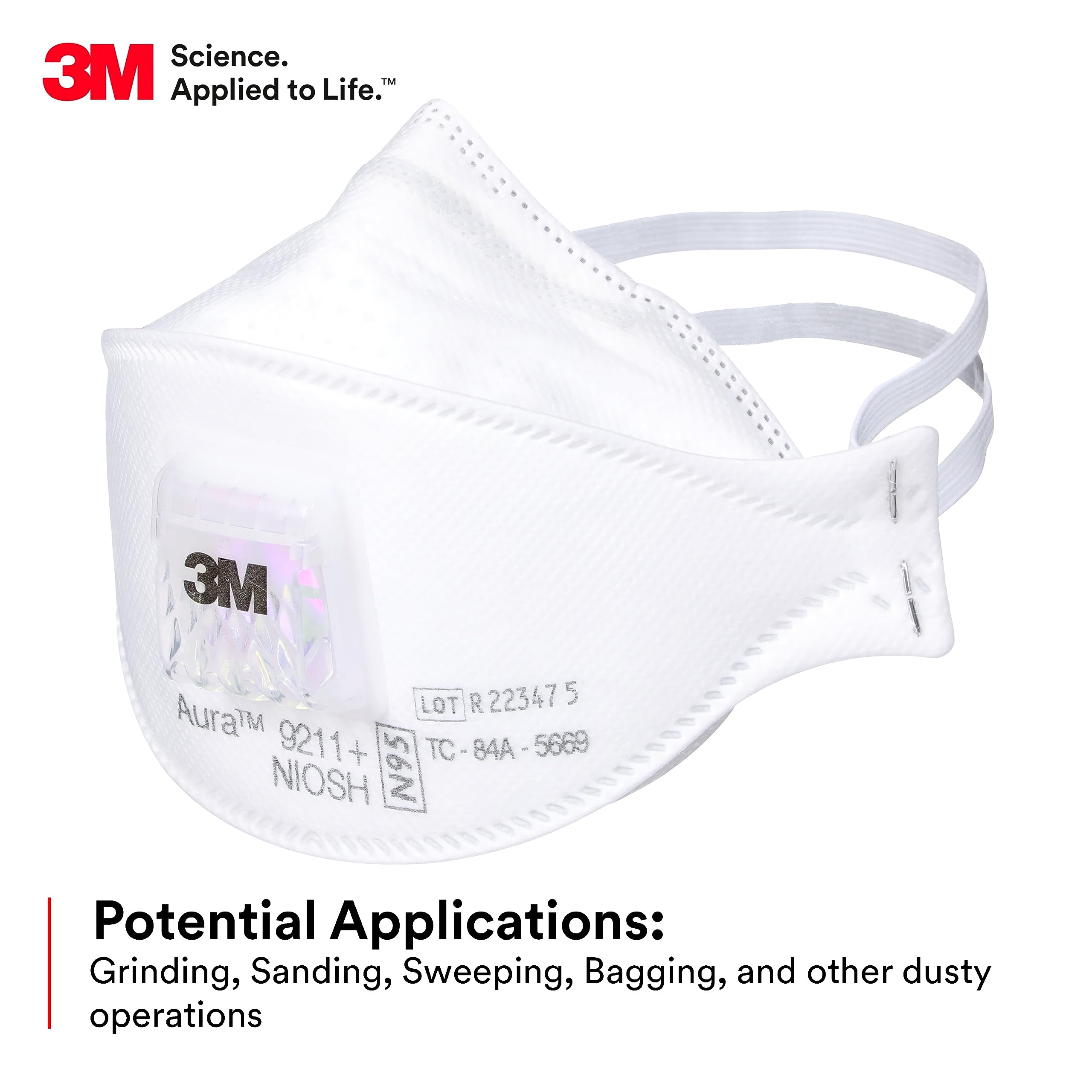 Kn95 Respirator Mask - Respirador de partículas Aura 9211 +