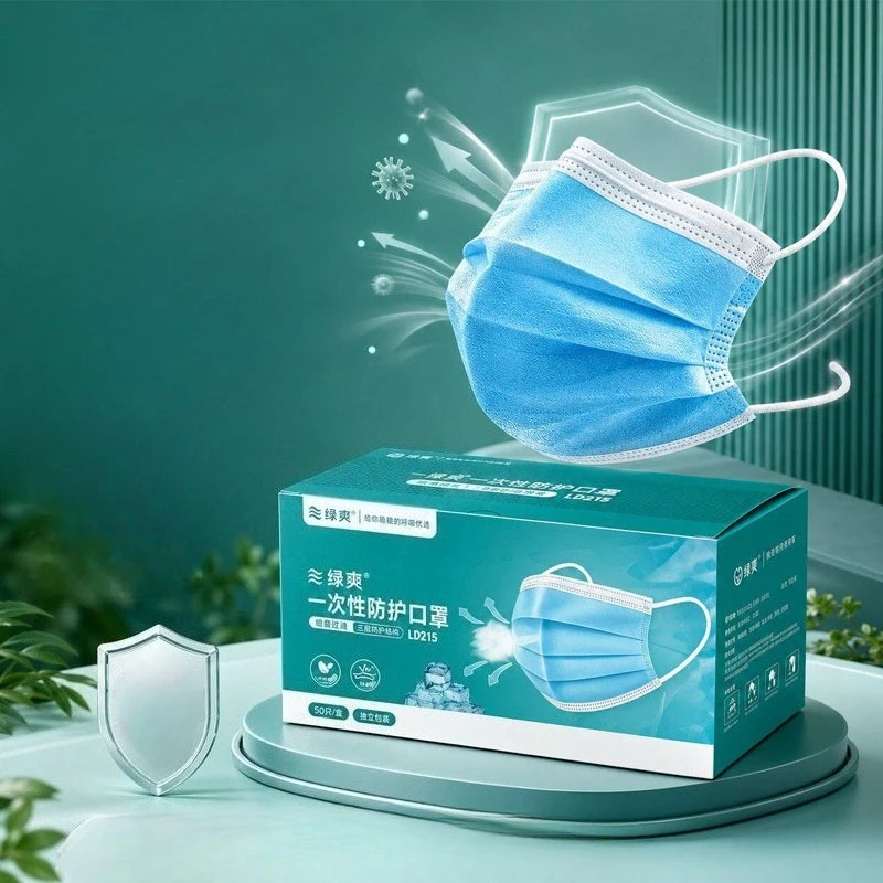 Disposable Mask Blue - Mascarillas Faciales Desechables Azules Premium con