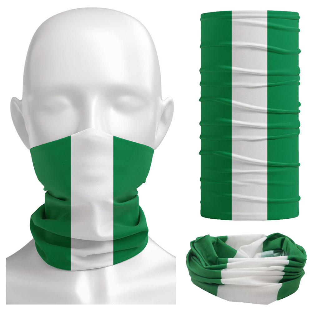 Neck Gaiter Face Cover - Pañuelo con bandera de Nigeria para
