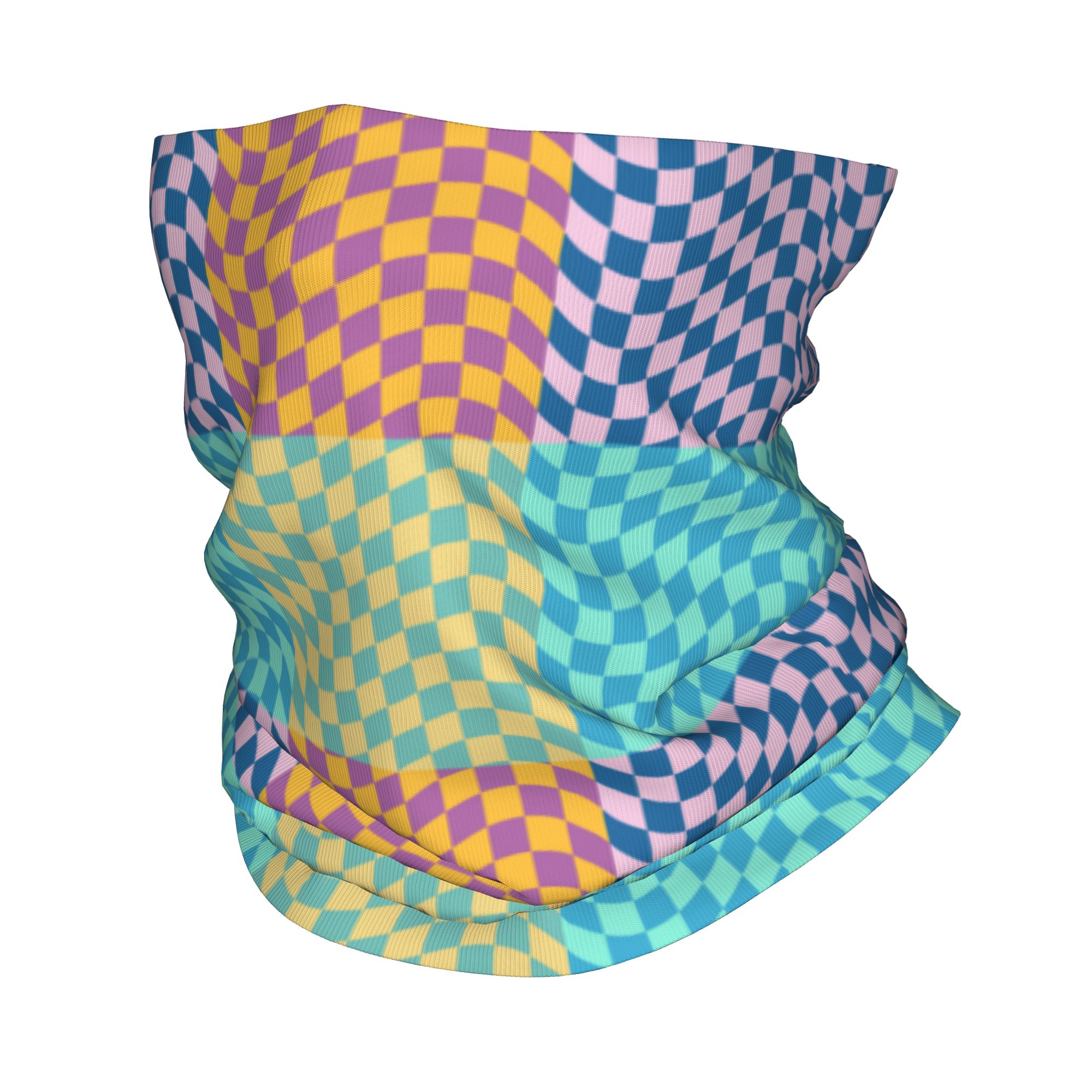 Neck Gaiter Face Cover - Bandana a cuadros de colores personalizados,