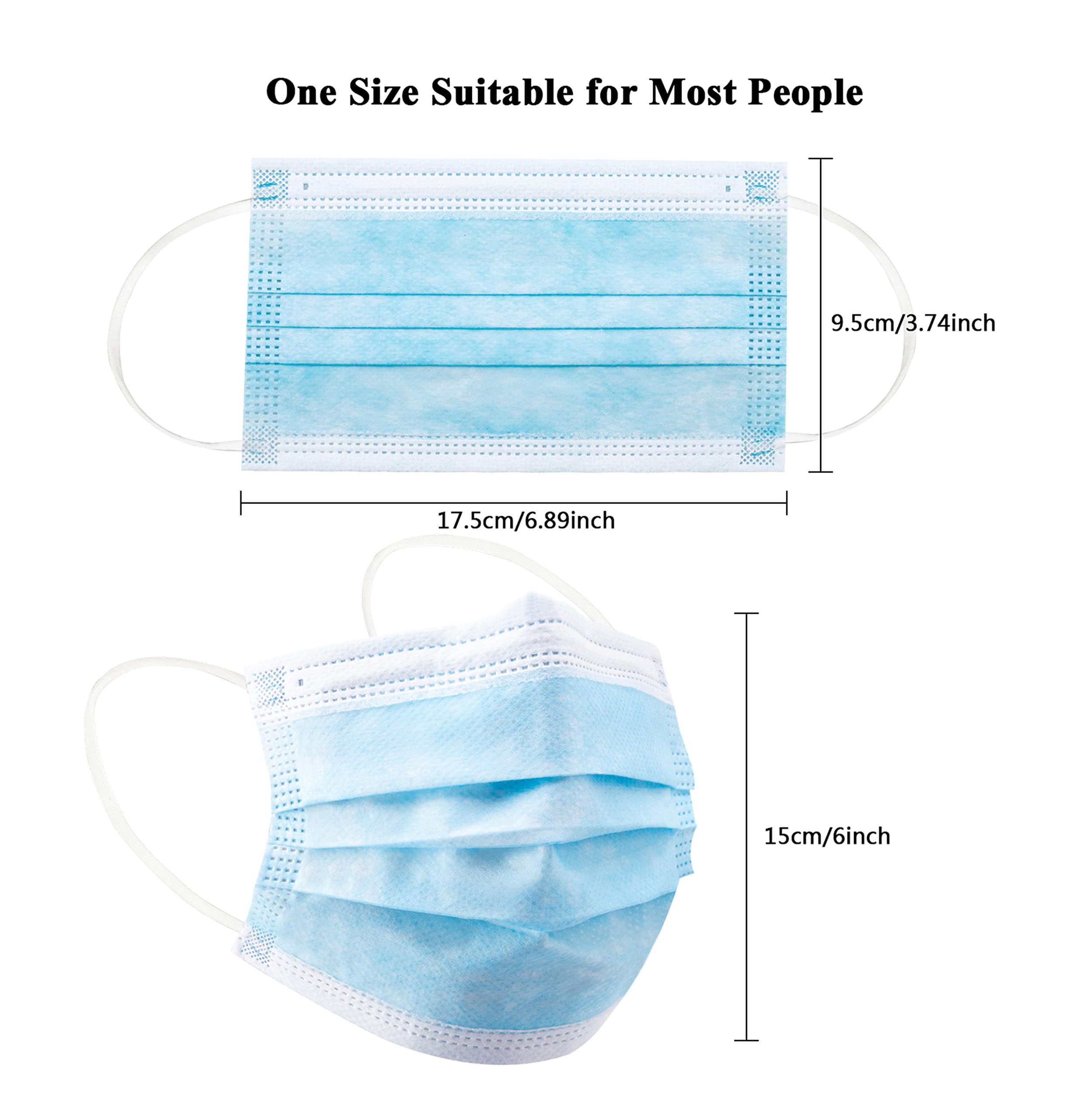 50/100 Uds máscara desechable  - Disposable Mask Blue reseña y precio