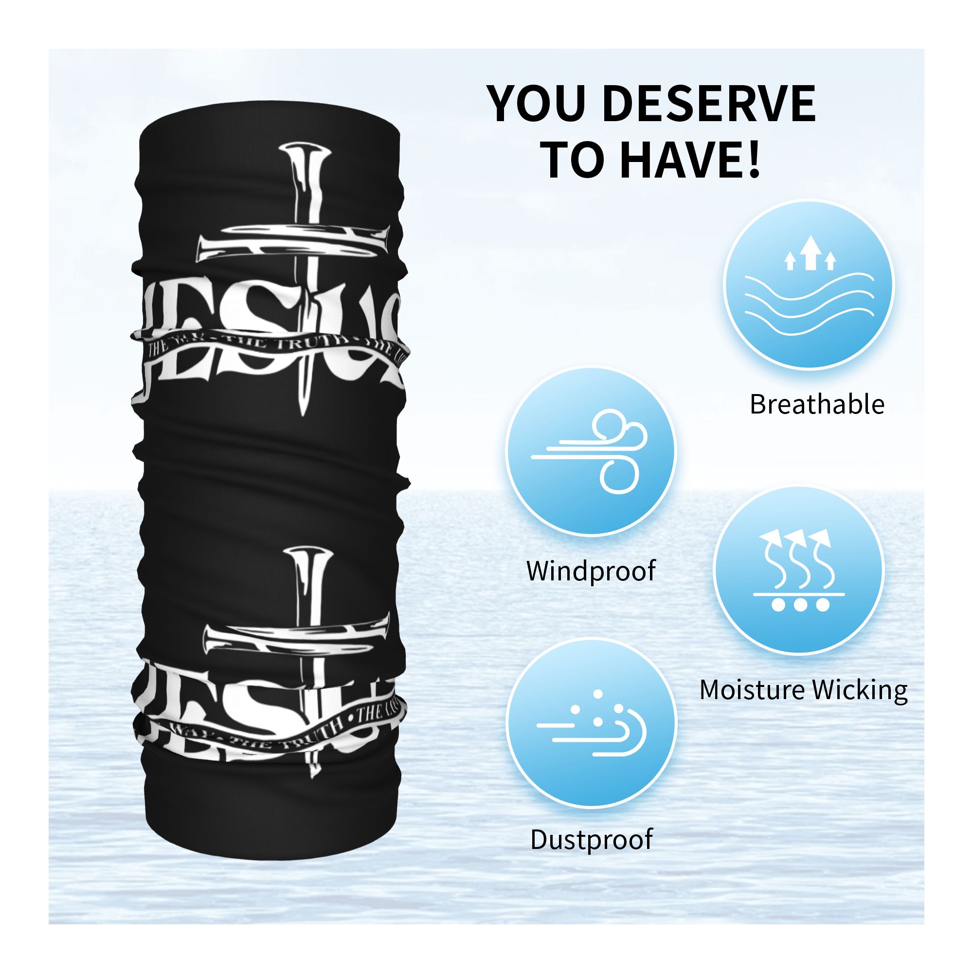 Personalizado Jesús el camino  - Neck Gaiter Face Cover reseña y precio
