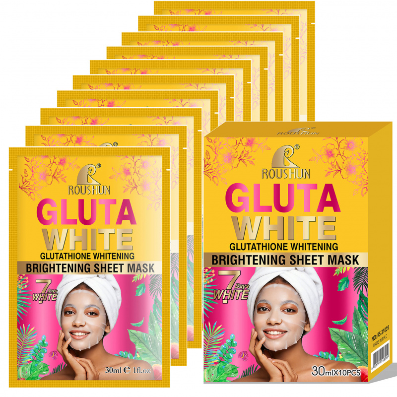 Mascarilla Facial Gluta White, - Face Mask Storage Box reseña y precio