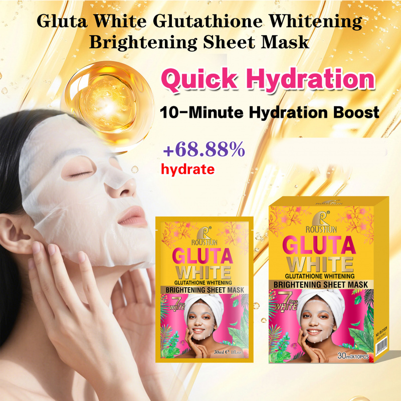 Mascarilla Facial Gluta White, - Face Mask Storage Box reseña y precio