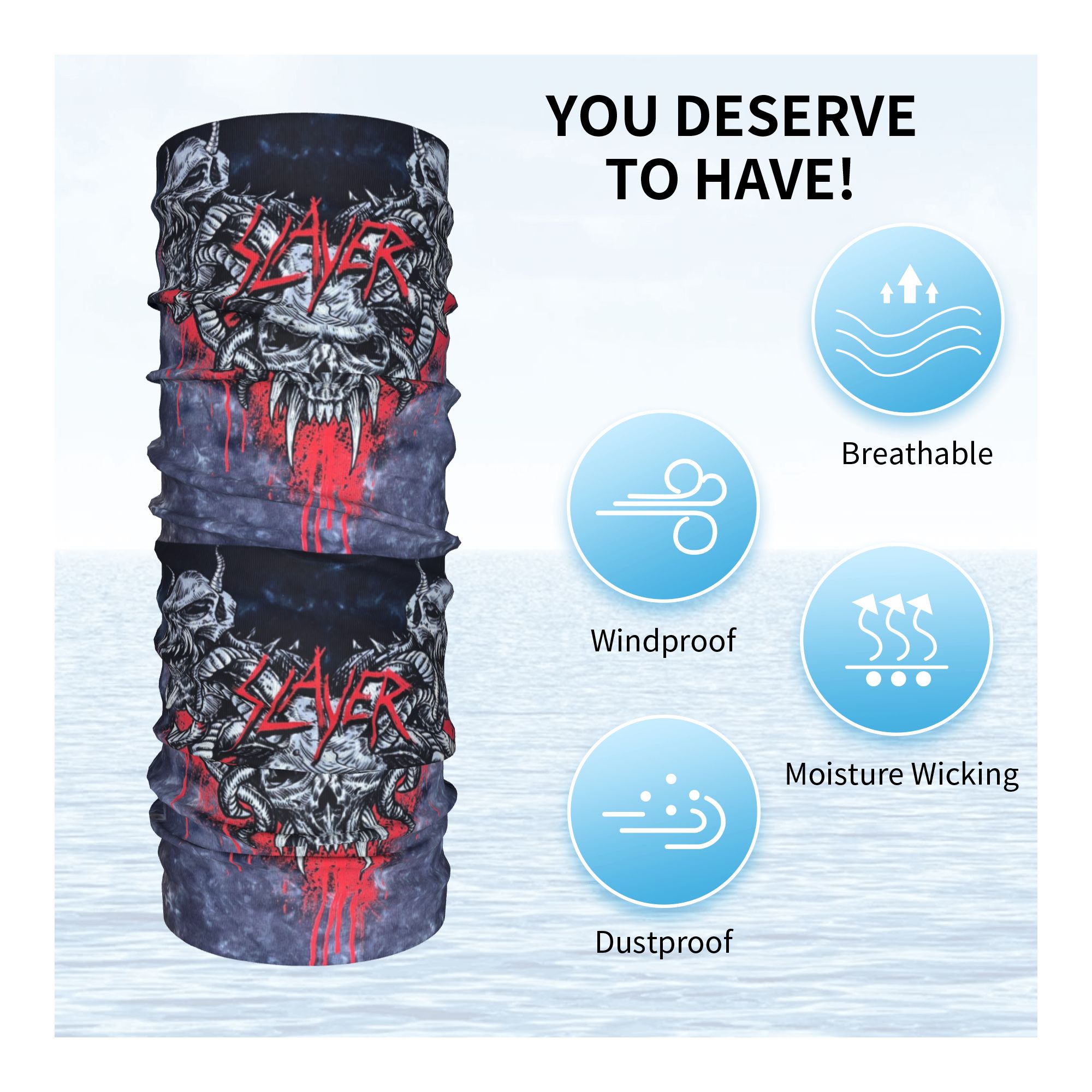 Pañuelo personalizado Heavy Me - Neck Gaiter Face Cover reseña y precio