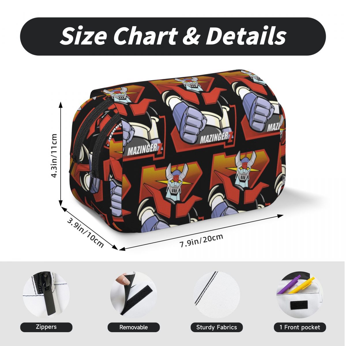 Estuche para lápices Mazinger  - Mask Case Hard Shell reseña y precio