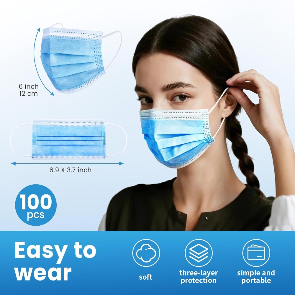 Mascarillas Faciales Desechabl - Disposable Mask Blue reseña y precio