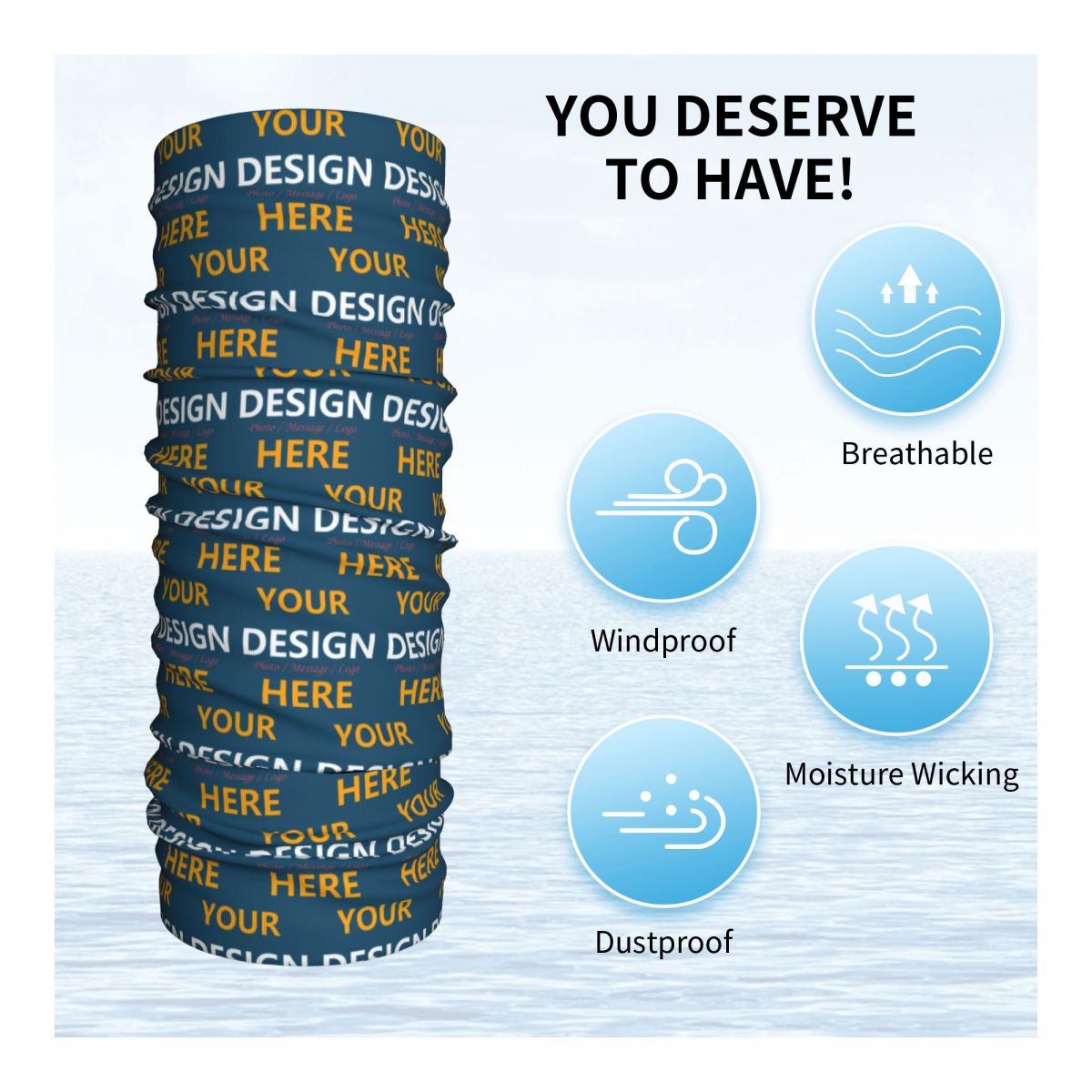 Personaliza tu diseño aquí Ban - Neck Gaiter Face Cover reseña y precio