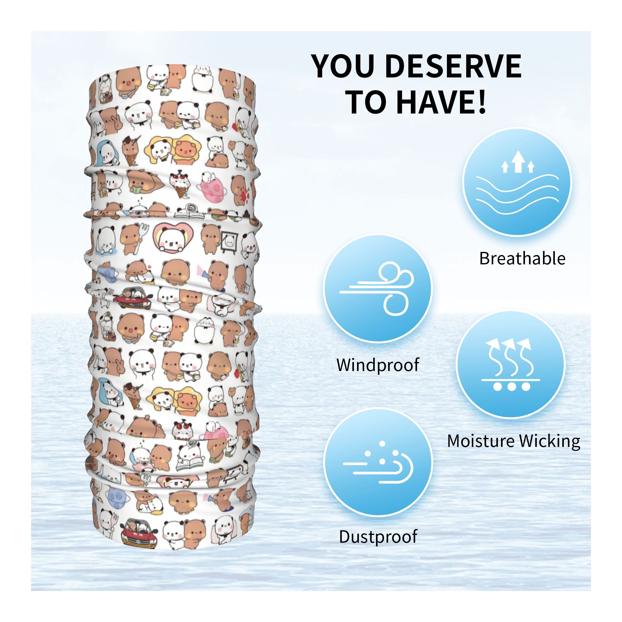Pañuelo personalizado con dibu - Neck Gaiter Face Cover reseña y precio