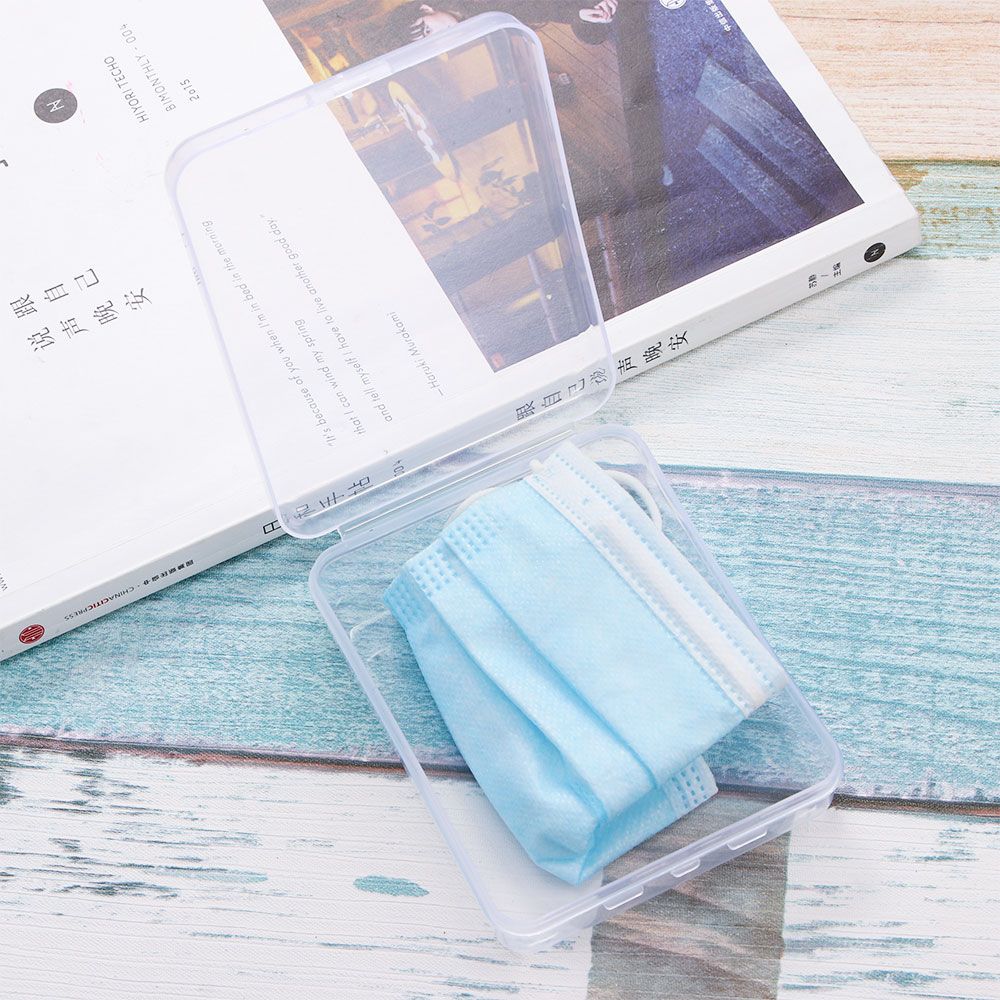 Contenedor rectangular de prot - Face Mask Storage Box reseña y precio