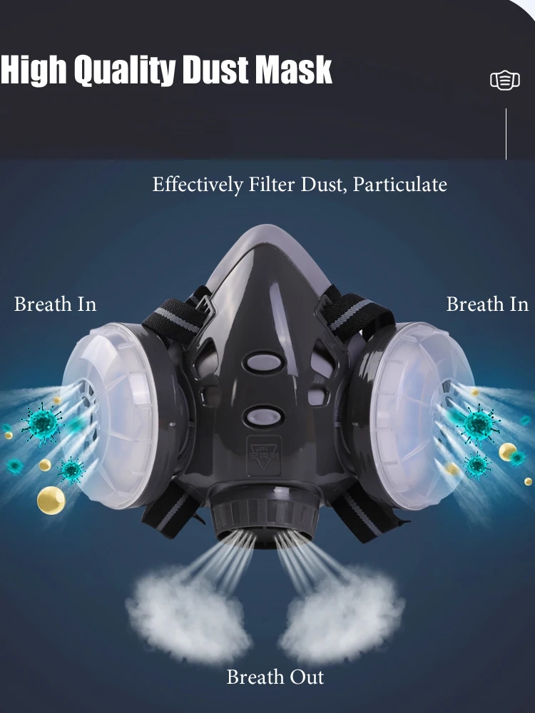 Máscara antipolvo de media car - Kn95 Respirator Mask reseña y precio