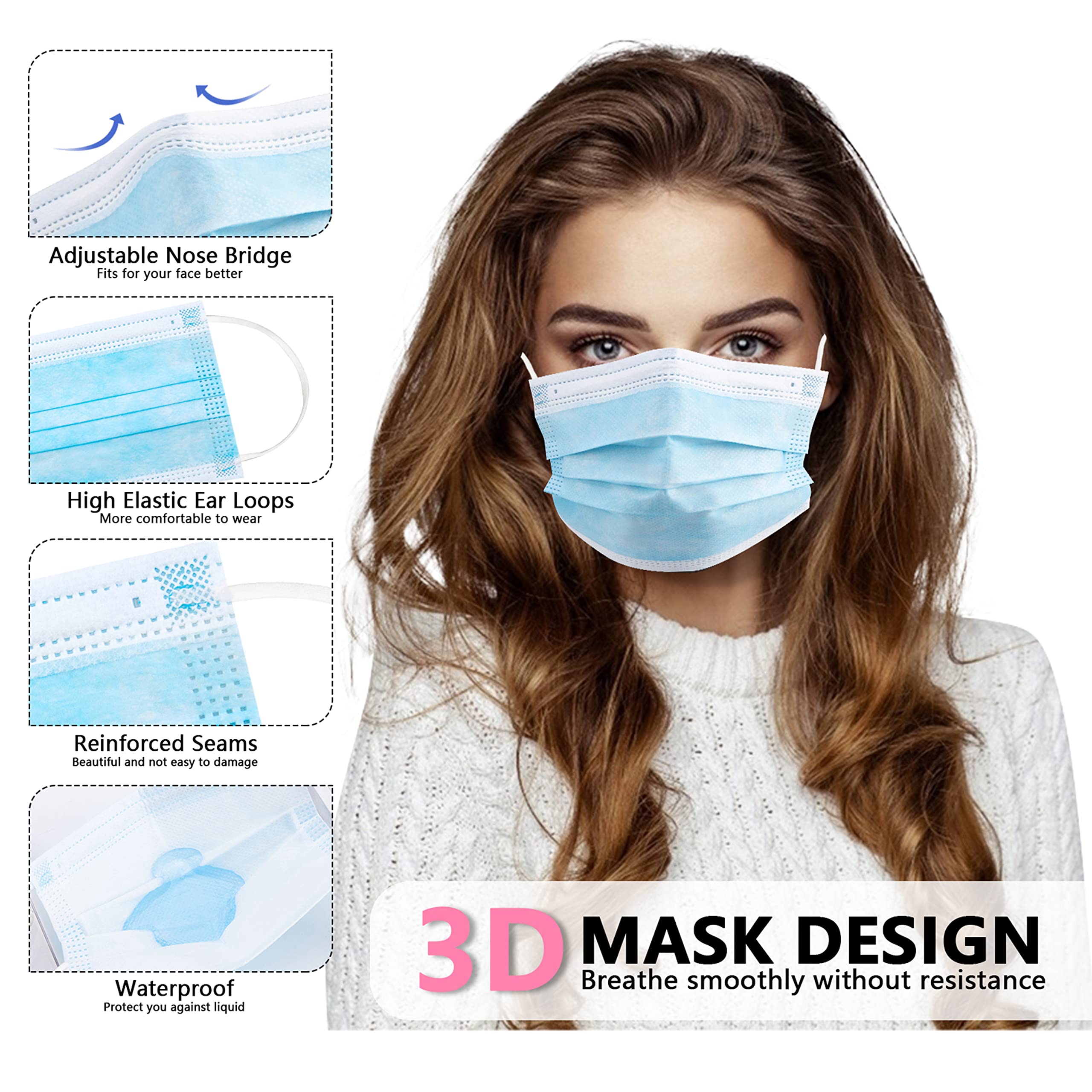 Caja de 50/100 Uds. Máscaras f - Disposable Mask Blue reseña y precio