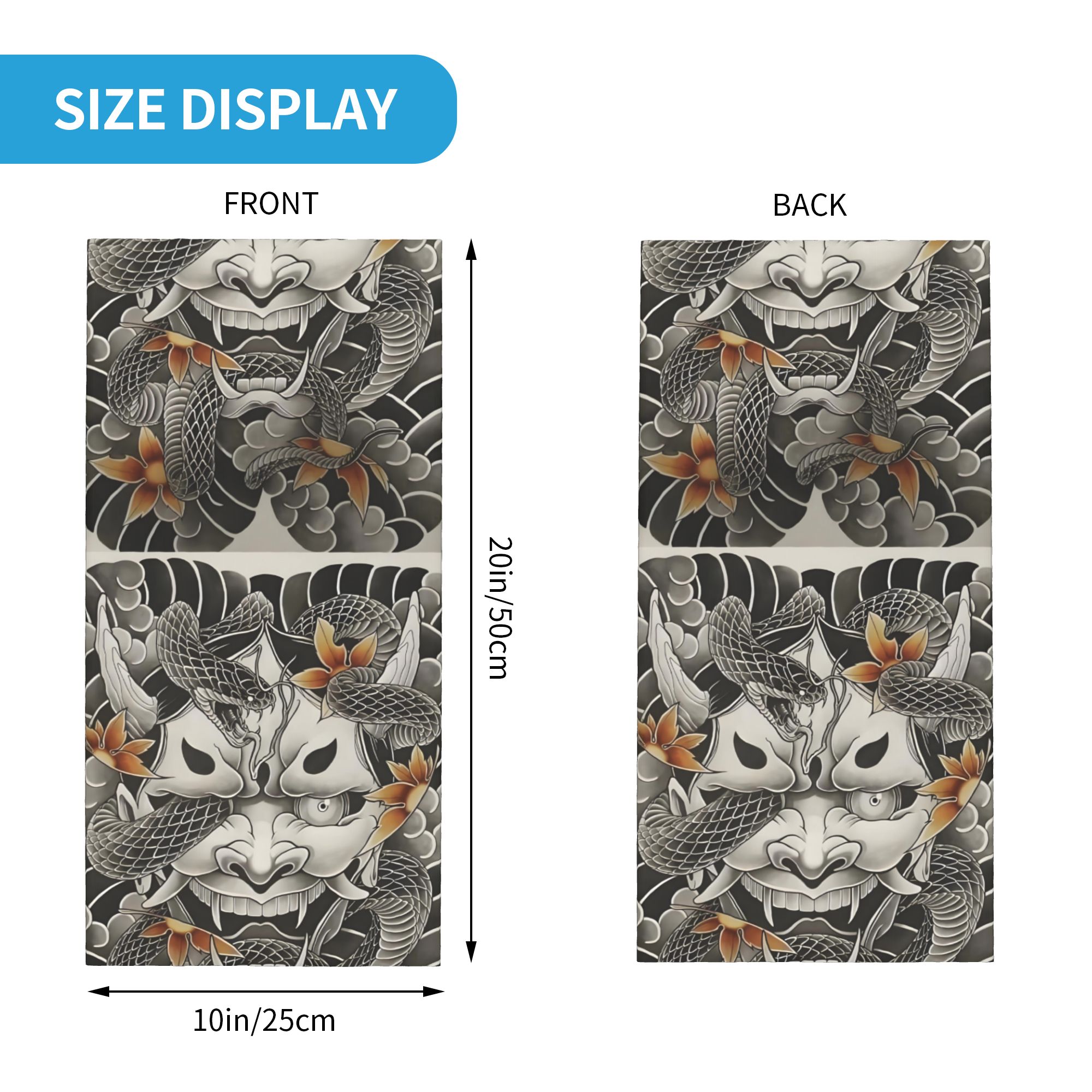 Bandana personalizada Samurai  - Neck Gaiter Face Cover reseña y precio