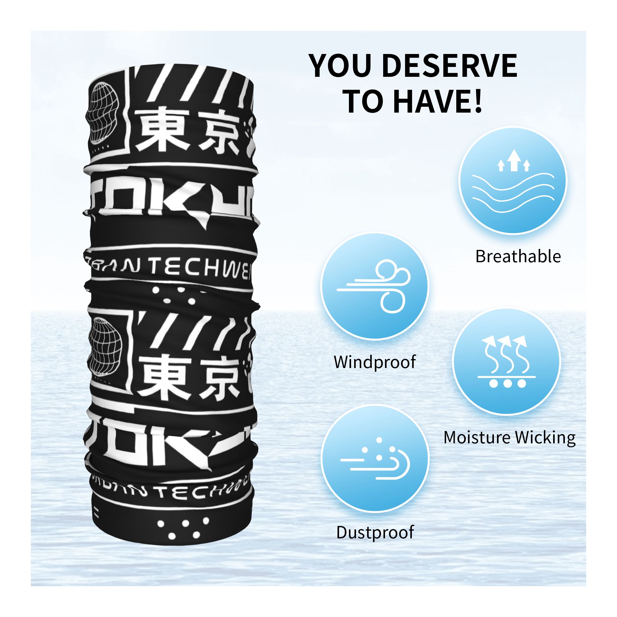 Bandana Techwear personalizada - Neck Gaiter Face Cover reseña y precio
