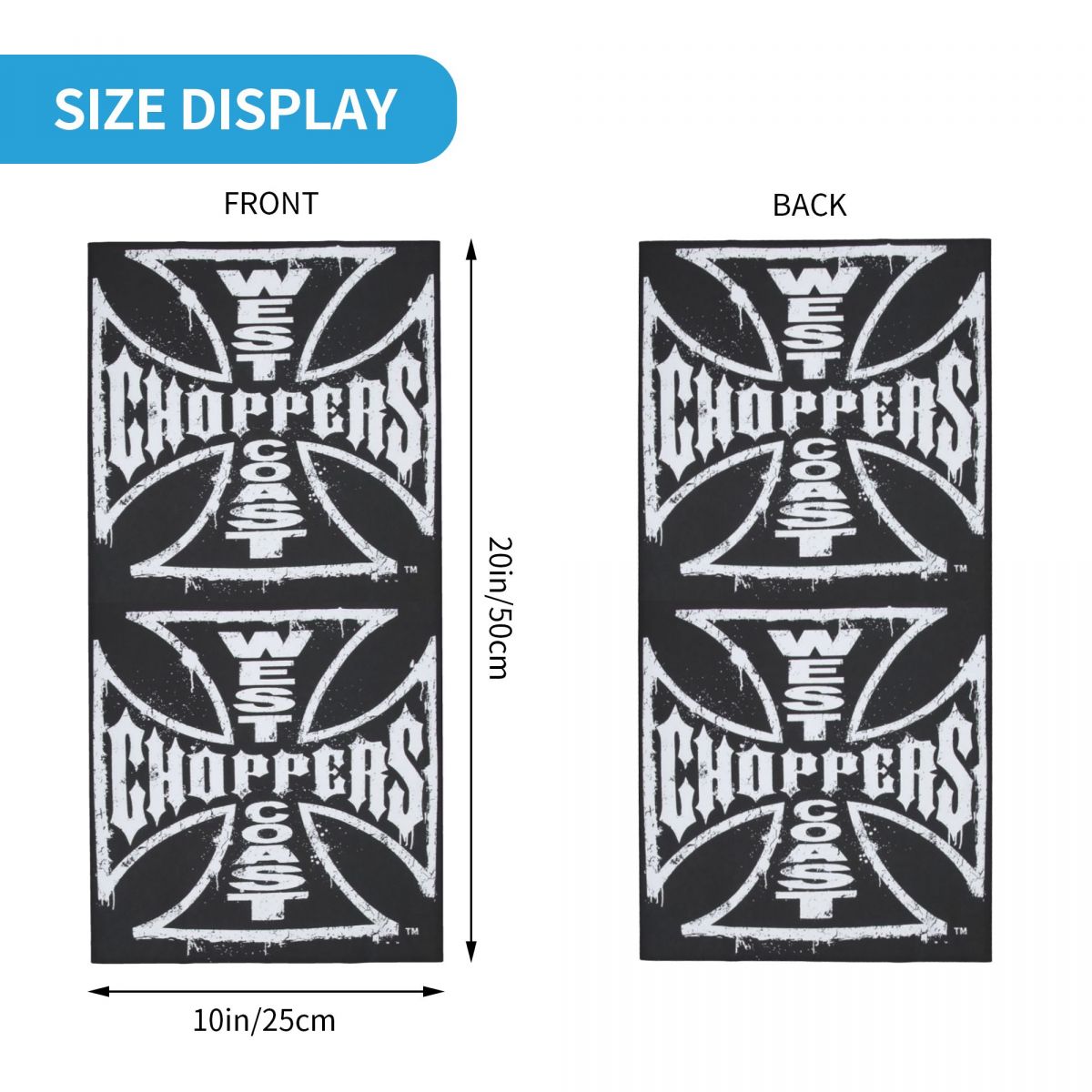 West Coast Iron Cross Choppers - Neck Gaiter Face Cover reseña y precio